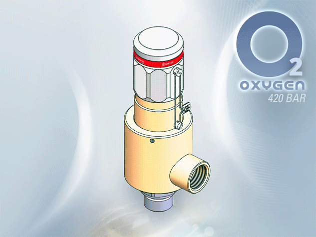 Varnostni ventil tip 492 GOX za kisik do 420 bar 
